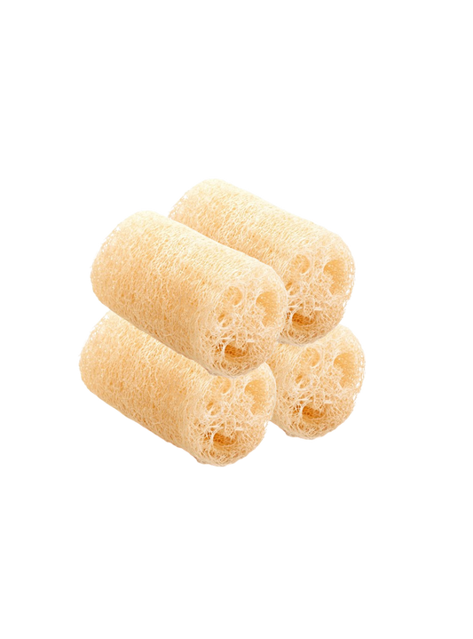 Set lufa naturală, 4 buc, 10 cm